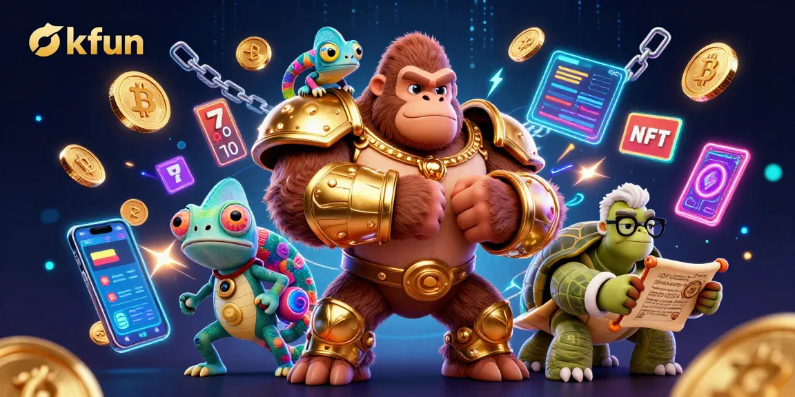 Experience thrilling gaming at okfun with a vibrant scene featuring a powerful gorilla and rich casino elements.