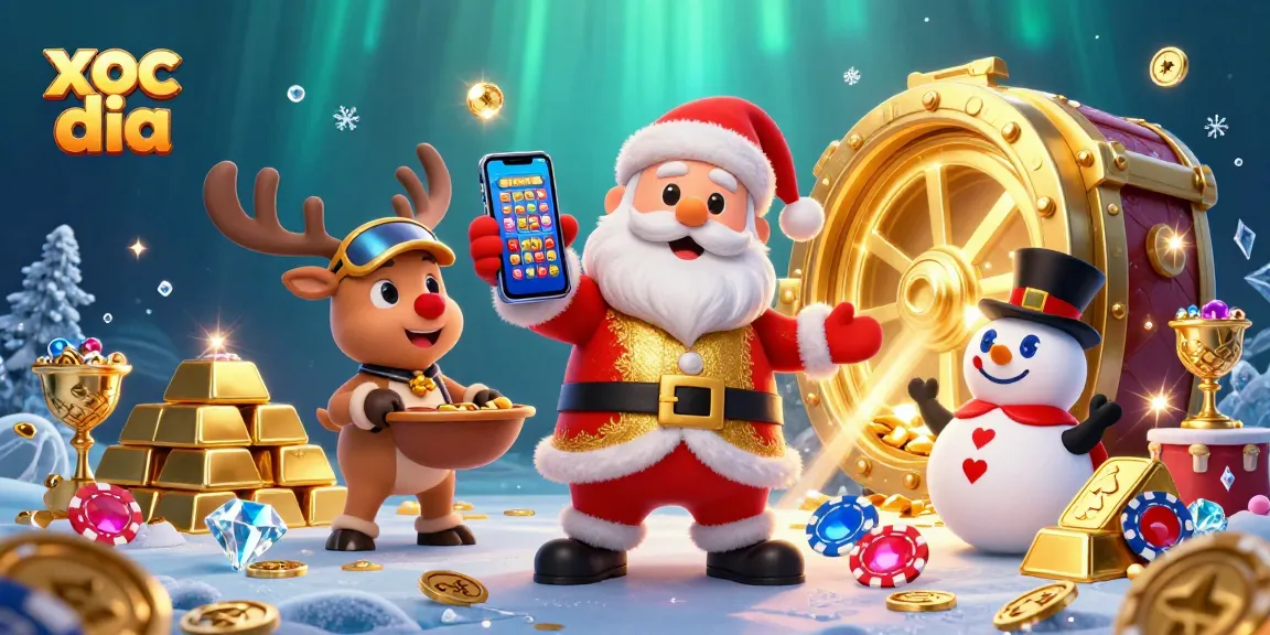 Experience the exciting game of xoc dia in a vibrant casino scene featuring playful characters.
